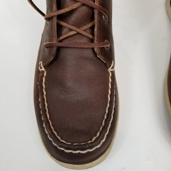Sperry Topsider Women's Bayfish Brown Leather Ankle Boots Size 9 - Picture 4 of 10